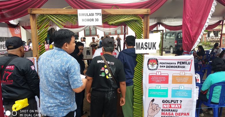  KPU Gumas Gelar Simulasi Pencoblosan Mirip dengan Aslinya