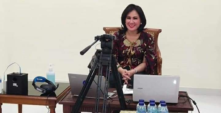 Ary Egahni Rapat DPR RI Lewat Video Konferensi