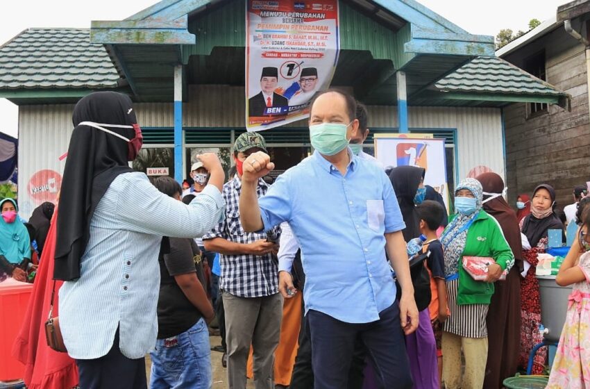  Yel-yel ‘Ben-Ujang Menang’ Sambut Kedatangan Ben Bahat di Mentaya Sebrang