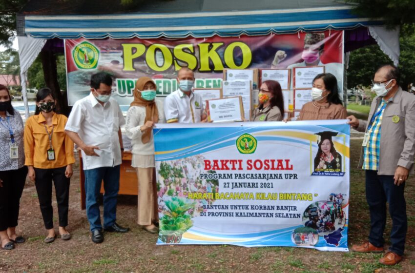  Peduli Musibah Banjir di Kalsel, PPS-UPR Salurkan Bantuan Melalui Posko UPR Peduli Bencana