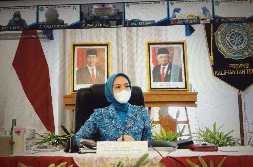  Ivo Sugianto Sabran Ikuti Rakornas PKK Tahun 2021