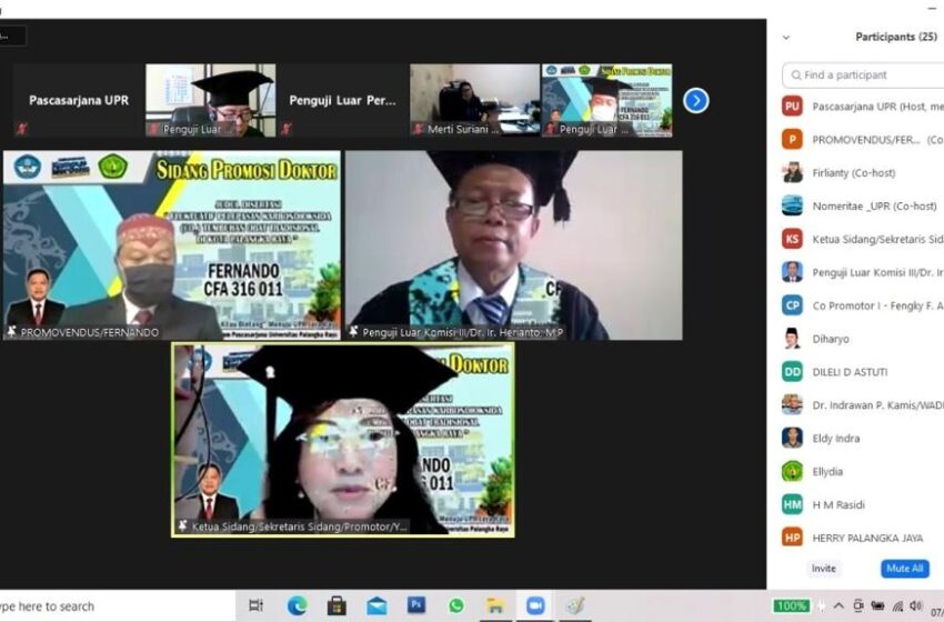 Raih Predikat Sangat Memuaskan, Dr. Fernando lulusan Kedelapan Doktor Ilmu Lingkungan PPS-UPR