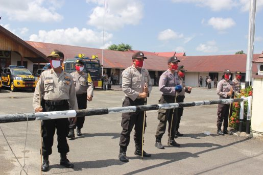  Antisipasi Serangan, Polres Barsel Gelar Sispam Mako