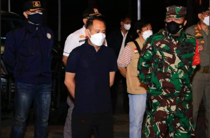  Dandim Palangka Raya Ikuti Patroli Gabungan Operasi Yustisi PPKM