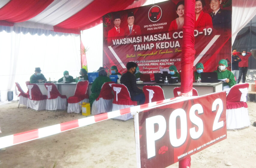  Bersinergi Bersama Masyarakat, PDI-P Kalteng Gelar Vaksinasi Tahap Kedua