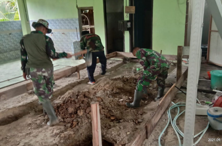  Sarana MCK Masjid Al Ikhlas jadi Sasaran Renovasi Satgas TMMD ke -112 Kodim Palangka Raya