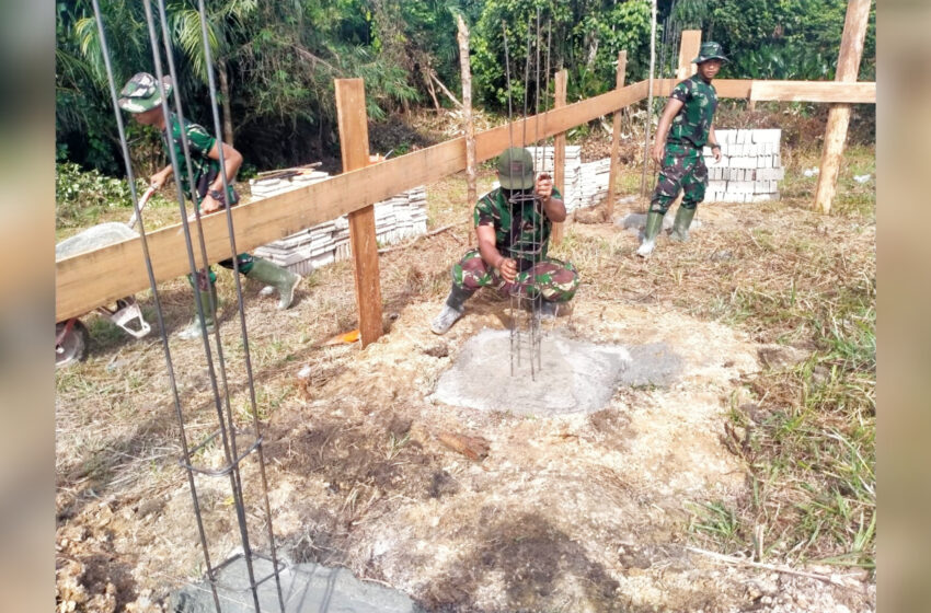  5 Realisasi Pengerjaan Fisik TMMD ke-112 Hari Kedua di Gunung Mas