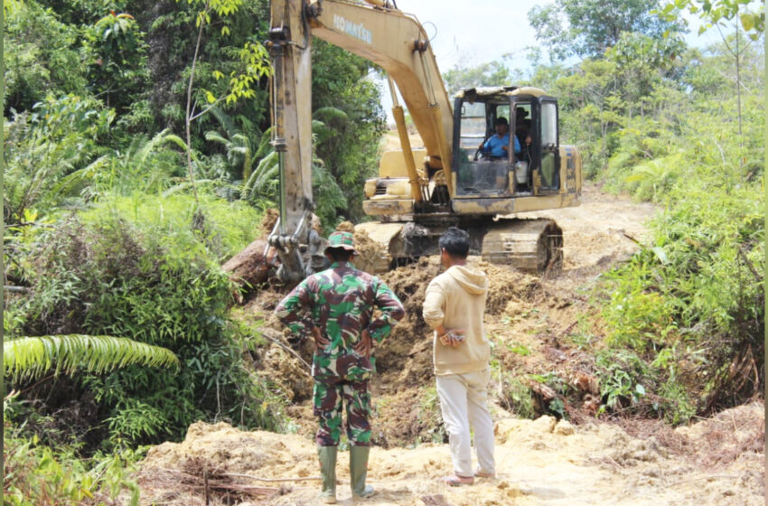  Satgas TMMD Bangun Jembatan Penghubung di Desa Kampuri