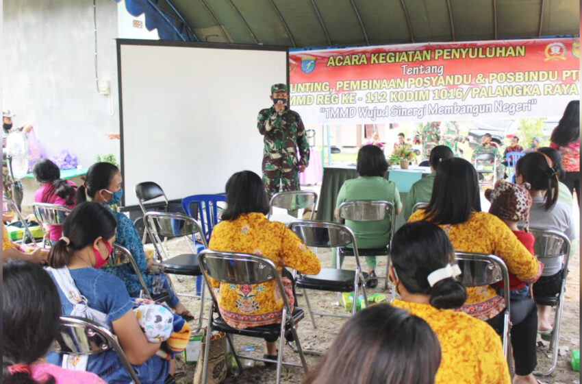  Satgas TMMD Reguler ke-112 Kodim 1016/PLK Bina Posyandu dan Posbindu Desa Kampuri