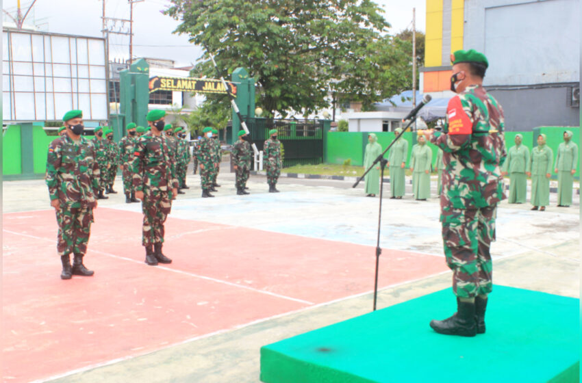  Setingkat Lebih Tinggi, Dandim 1016/PLK Pimpin Upacara Korps Kenaikan Pangkat bagi 27 Prajurit