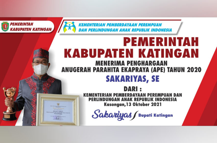  Pemkab Katingan Terima Penghargaan APE Kategori Pratama dari Kementerian