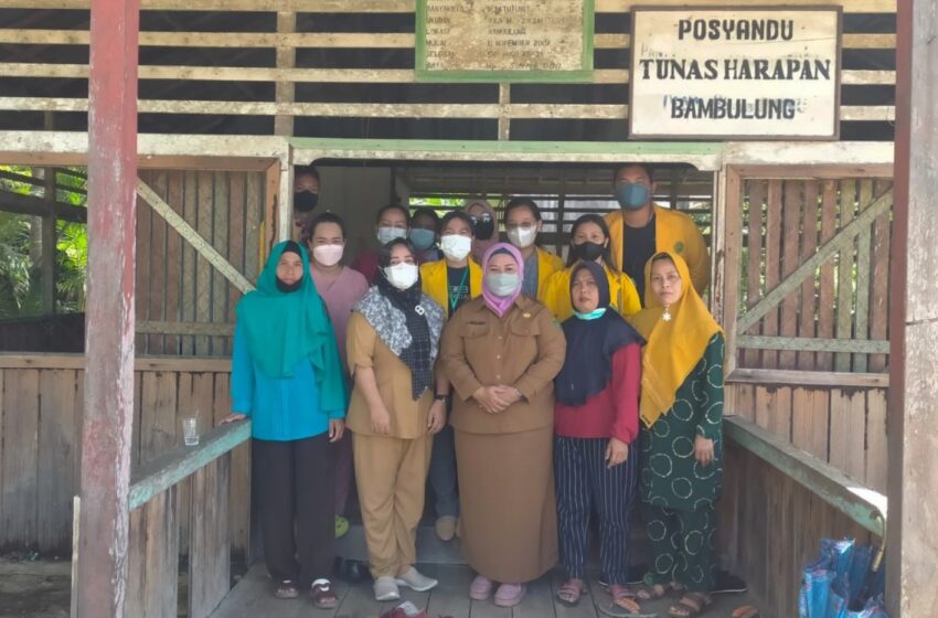  Cegah Stunting, Kelompok KKNT-Mandiri UPR Membangun Desa Bambulung Bagikan Makanan Bergizi di Posyandu Tunas Harapan