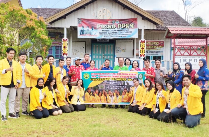  Mahasiswa KKN-T Mandiri UPR Membangun Desa Luwuk Bunter Paparkan Hasil Realisasi Program Kerja