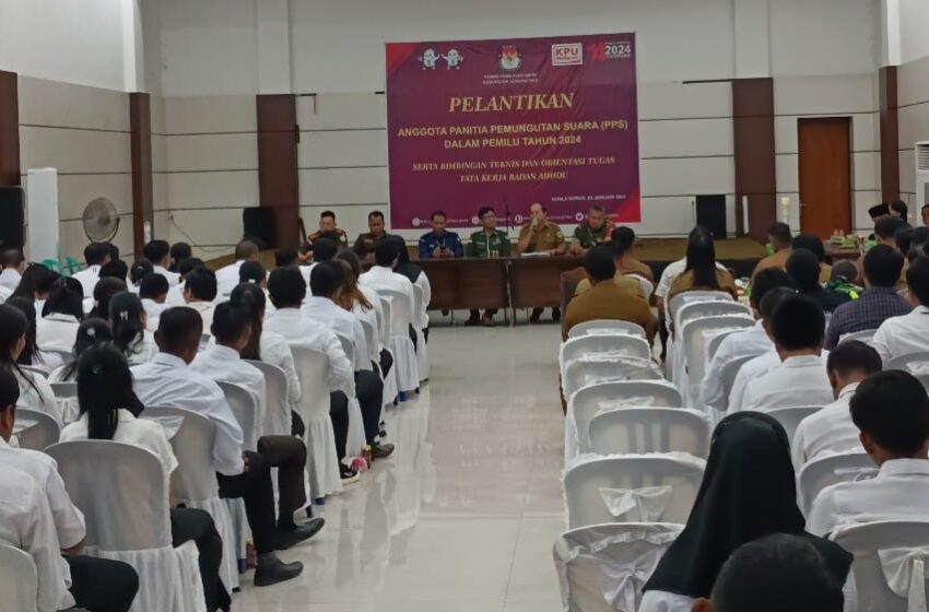 381 Anggota PPS Resmi Dilantik KPU Gunung Mas