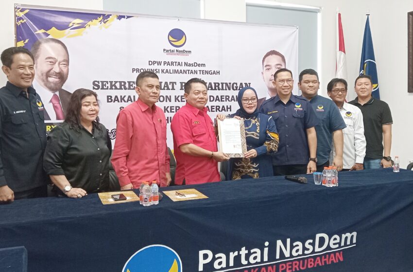  Hari Pertama Penjaringan, DPW Partai NasDem Kalteng Terima Dokumen Pendaftaran Wiyatno untuk PILBUP Kapuas 
