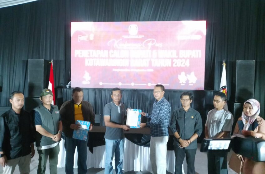  KPU Kobar Tetapkan Paslon Bupati dan Wakil Bupati 2024