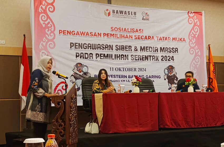  Tingkatkan Partsipasi Pengawasan, Bawaslu Kalteng Gelar Sosialisasi Pengawasan Bersama Siber dan Media Massa