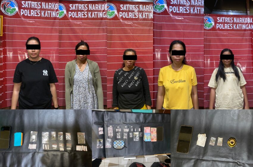  LIMA ORANG IBU-IBU TERJARING PENGEDAR NARKOBA DI KATINGAN